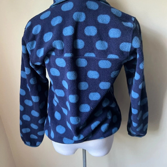 Patagonia Women’s Blue Polka Dot Synchilla Snap-T Fleece Small - Picture 2 of 8